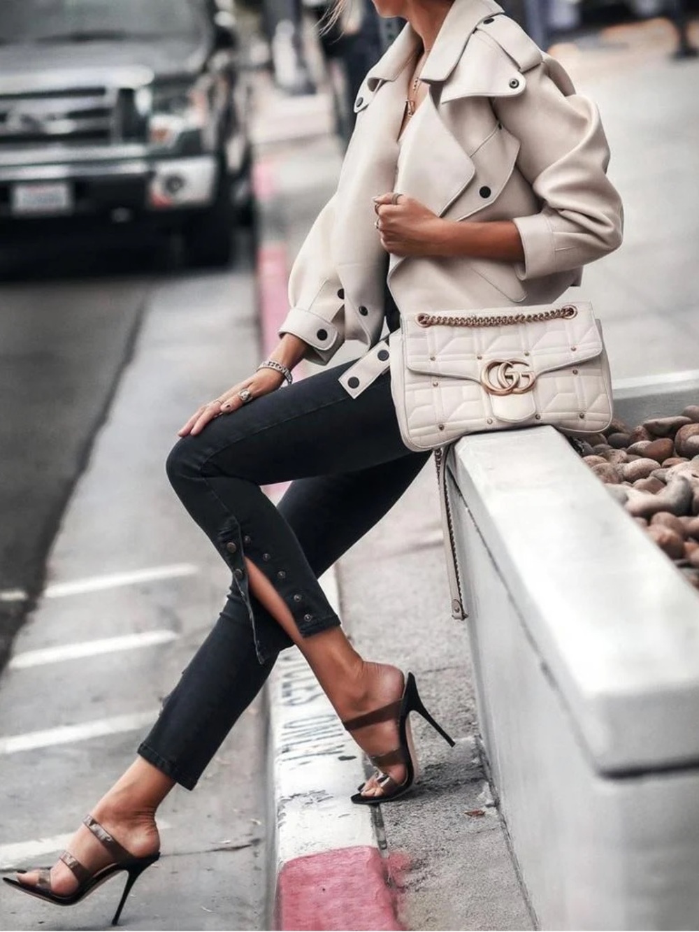 All Santaella Emma Bomber Lamb Skin Leather Jacket